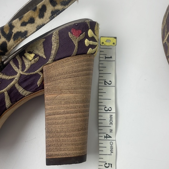 Olivia Rose Tal Floral Leopard Platform heel Size 38 - Picture 13 of 17